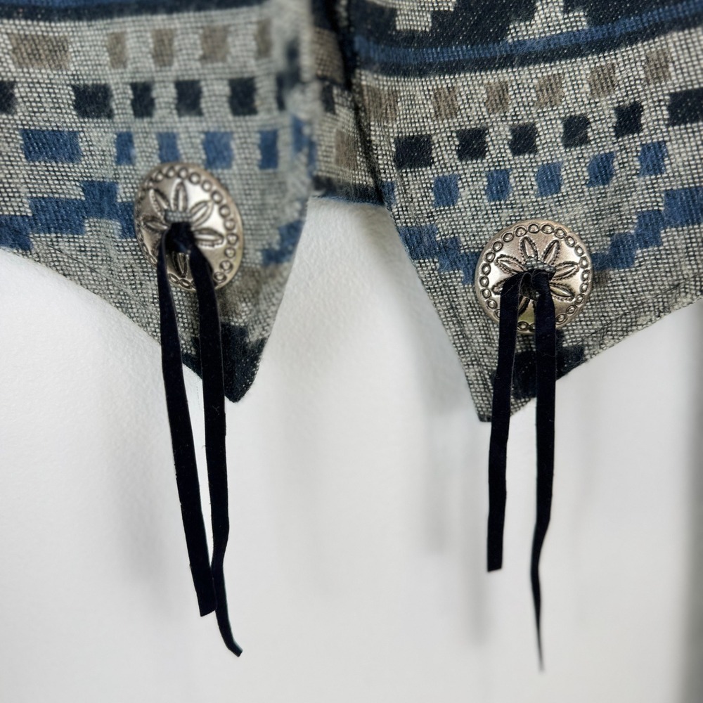 VTG! BANJO DALLAS TEXAS Southwestern Aztec Navajo Style Cropped Jacket Womens L - Picture 12 of 13